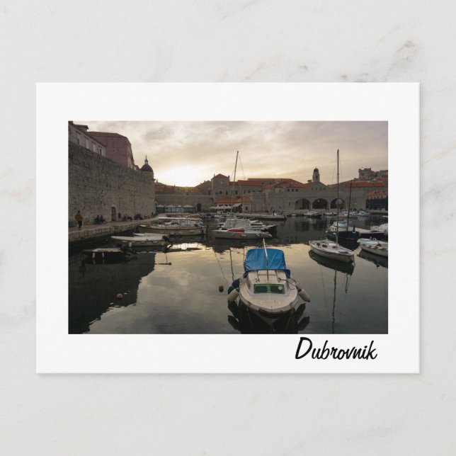 Dubrovnik Harbour Postcard (Front)