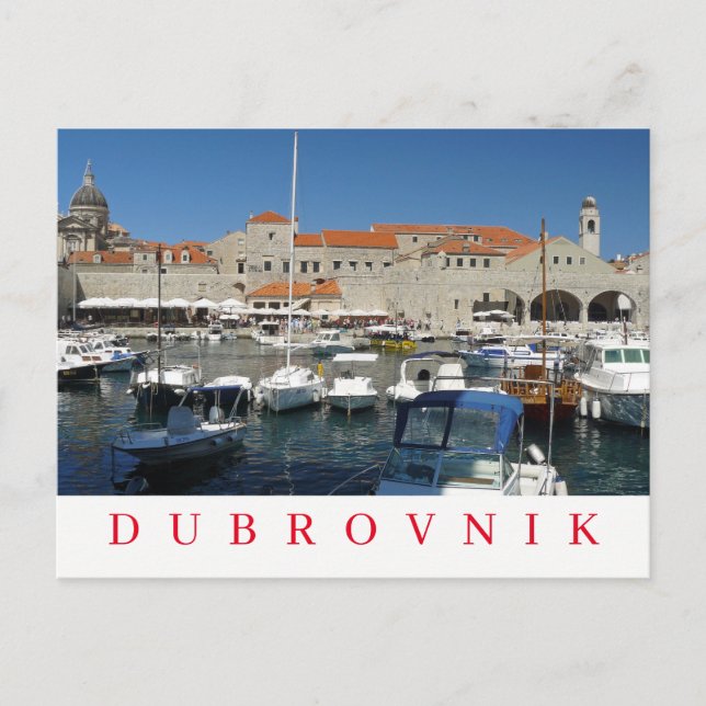 Dubrovnik harbour view postcard (Front)