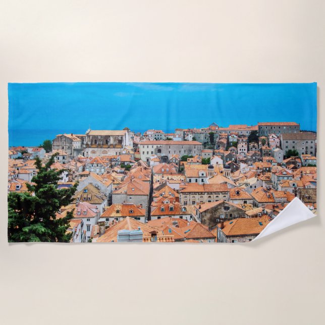 Dubrovnik historic center beach towel (Front)