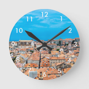 Dubrovnik historic center round clock
