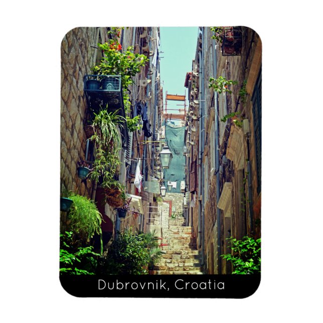 Dubrovnik Inside the Old City Walls Holiday Postca Magnet (Vertical)