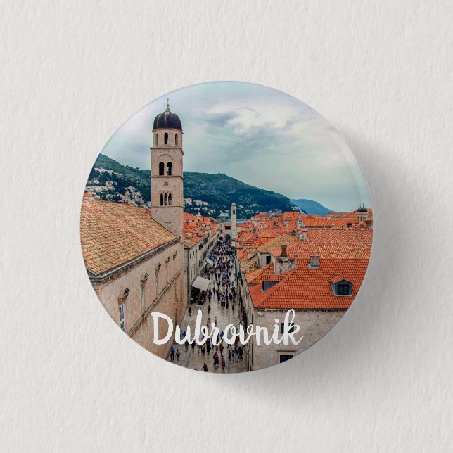 Dubrovnik main street, Croatia. 3 Cm Round Badge (Front)