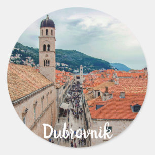 Dubrovnik main street, Croatia Classic Round Sticker