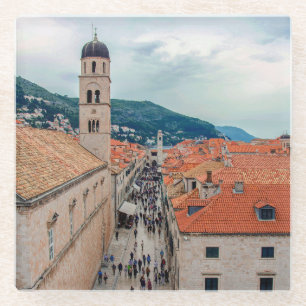 Dubrovnik main street, Croatia Glass Coaster
