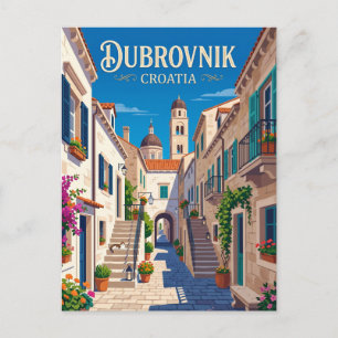 Dubrovnik Old Town Alley Croatia Postcard
