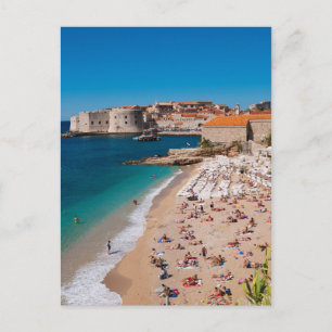 Dubrovnik Old Town and Banje Beach Postcard
