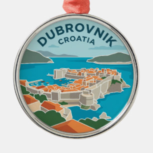 Dubrovnik Old Town Croatia Metal Tree Decoration