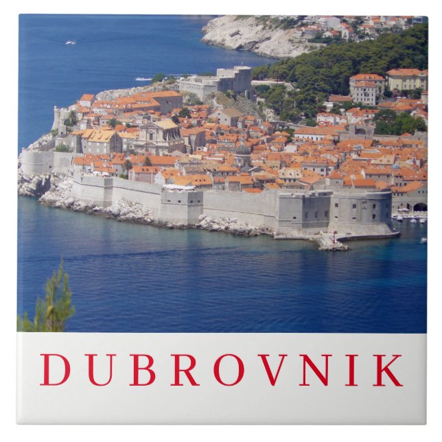 Dubrovnik panoramic view ceramic tile (Front)