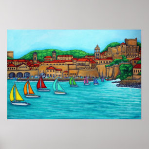 Dubrovnik Regatta Print by Lisa Lorenz