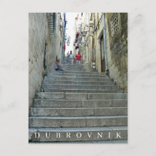 Dubrovnik staircase view postcard