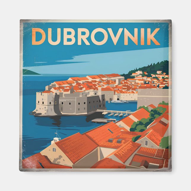 Dubrovnik vintage magnet (Front)