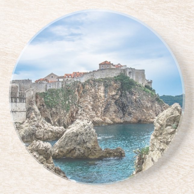 Dubrovnik walls view from sea coaster (Front)