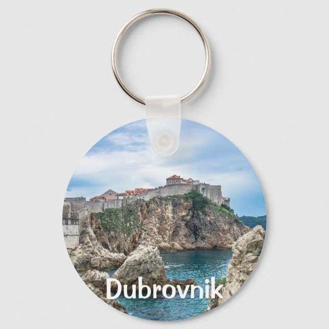 Dubrovnik walls view from sea key ring (Front)