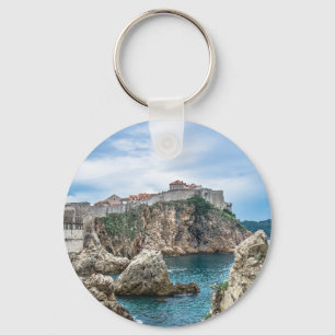 Dubrovnik walls view from sea key ring