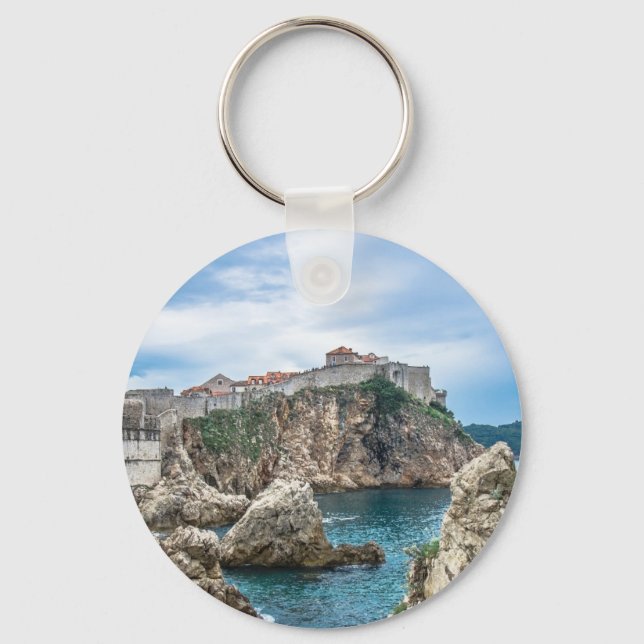 Dubrovnik walls view from sea key ring (Front)