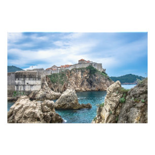 Dubrovnik walls view from sea photo print