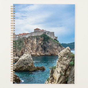 Dubrovnik walls view from sea planner