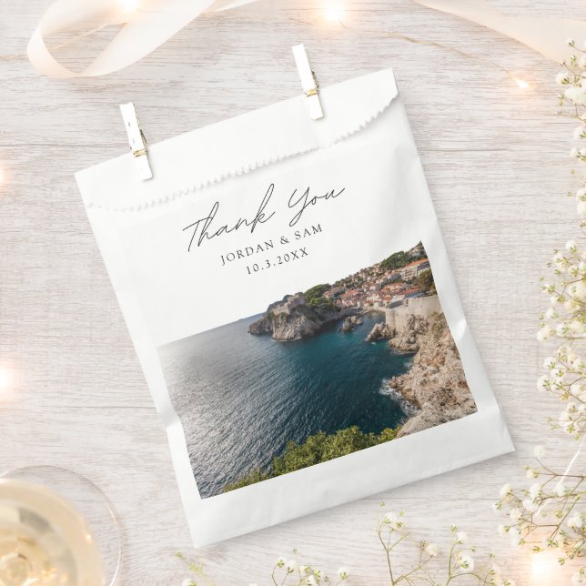 Dubrovnik Wedding Favour Croatian Thank You Photo Bags (Clipped)