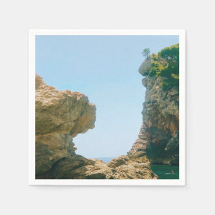 Dubrovnik West Harbour and Pier Napkin