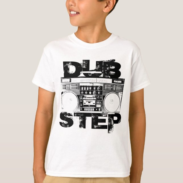 Dubstep Black Boombox T-Shirt (Front)