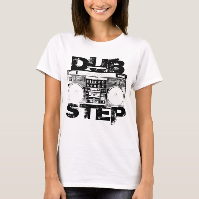 Dubstep Black Boombox T-Shirt (Front)