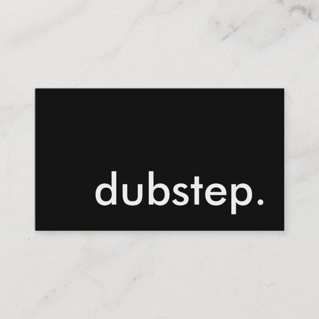 dubstep. business card (Front)