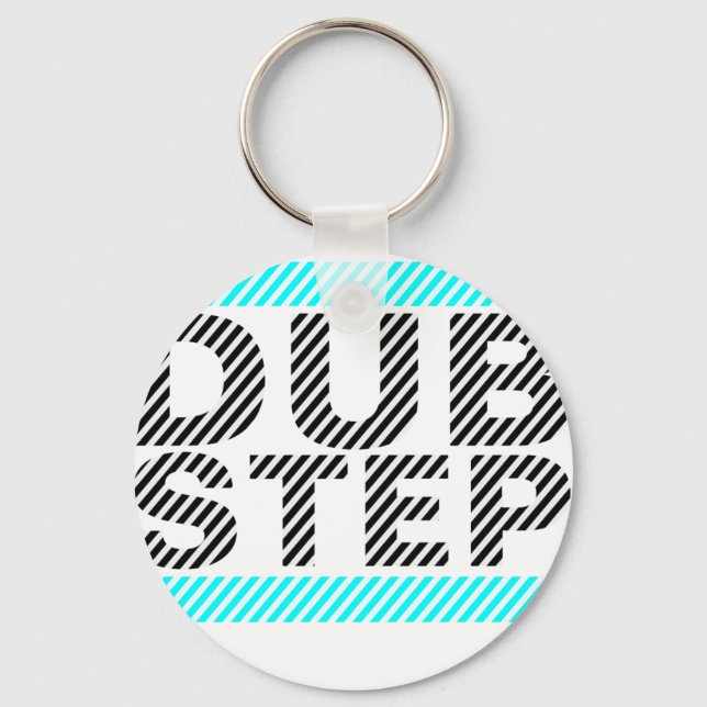Dubstep Cyan Key Ring (Front)