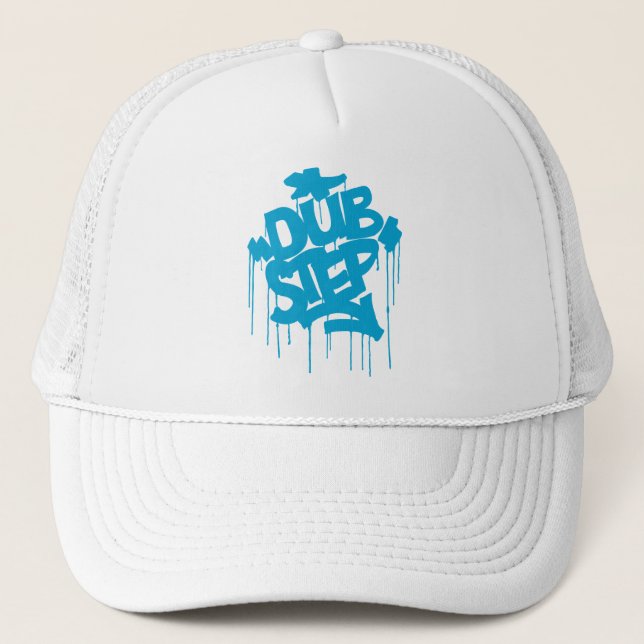 Dubstep FatCap Sky Blue Trucker Hat (Front)