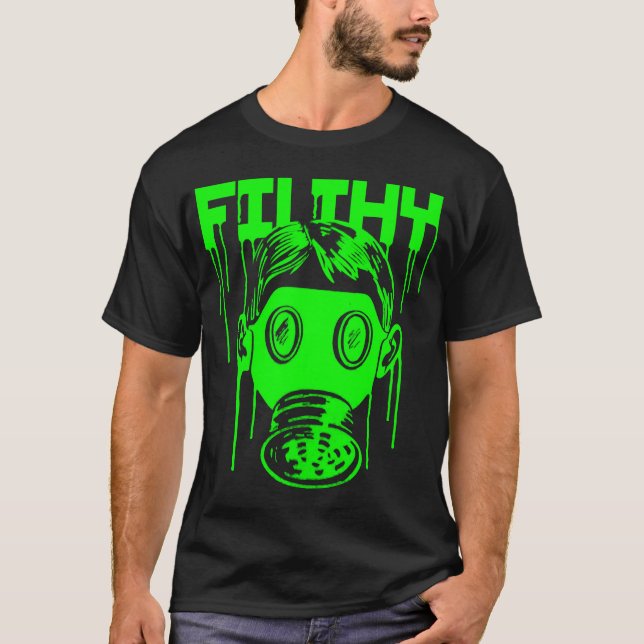 Dubstep Filthy Gas Mask T-Shirt (Front)