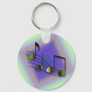 Dubstep Notes Keychain
