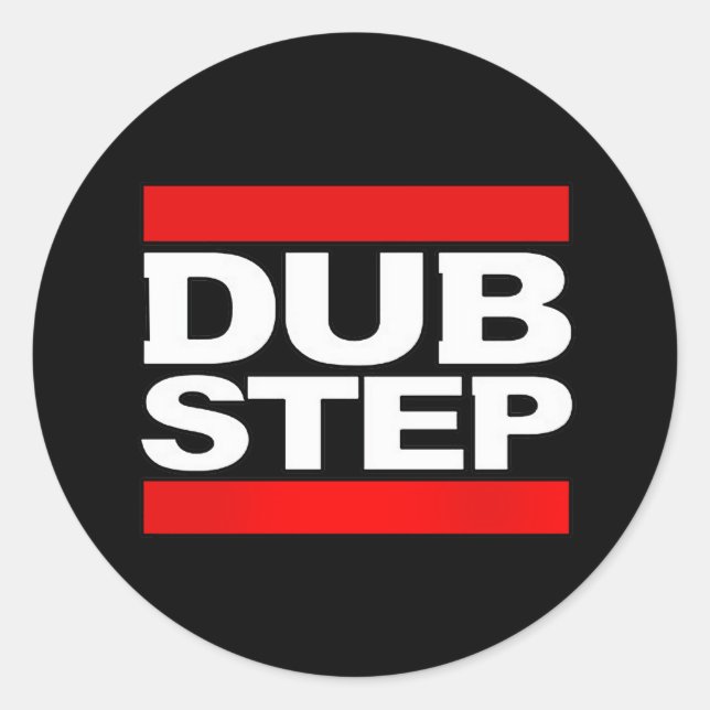 dubstep remix-dubstep radio-free dubstep-kode9 classic round sticker (Front)