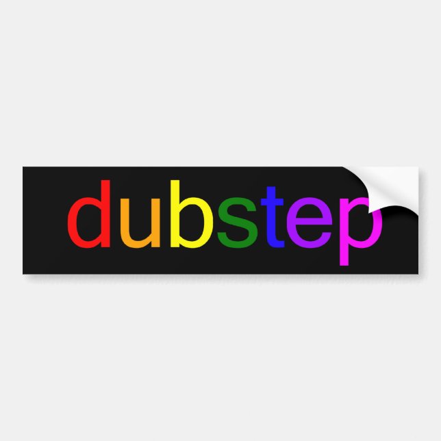 Dubstep Spectrum Black Bumper Sticker (Front)