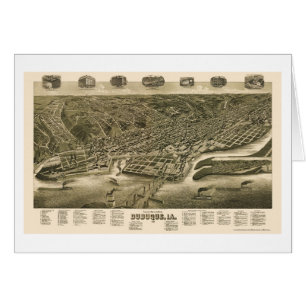 Dubuque, Iowa Panoramic Map - 1889