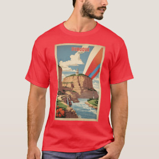 Dubuque Iowa USA Vintage Travel Tourism T-Shirt