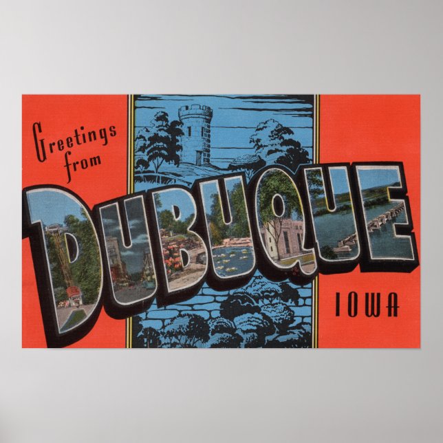 Dubuque, IowaLarge Letter ScenesDubuque, IA Poster (Front)
