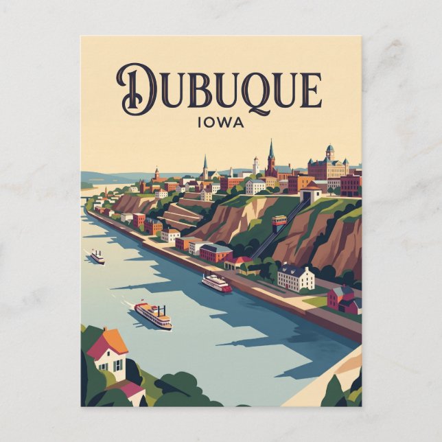 Dubuque USA Postcard (Front)