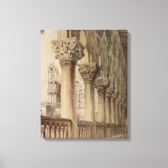 Ducal Palace (by John Ruskin) Canvas Print (Front)