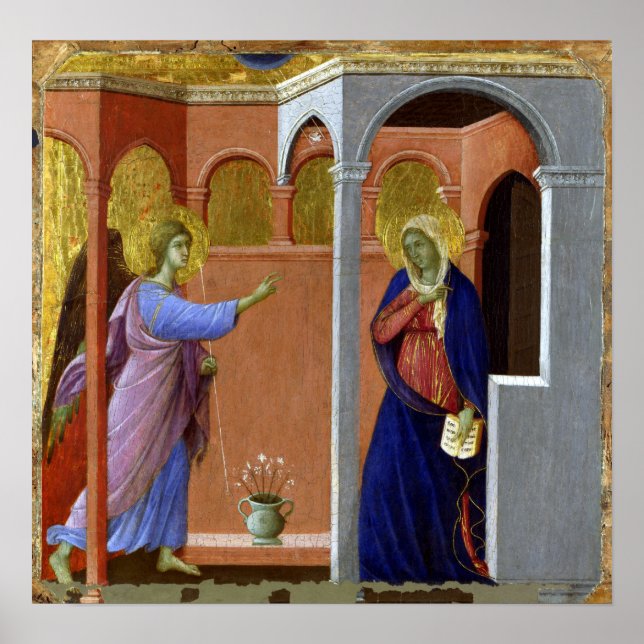 Duccio di Buoninsegna The Annunciation Poster (Front)