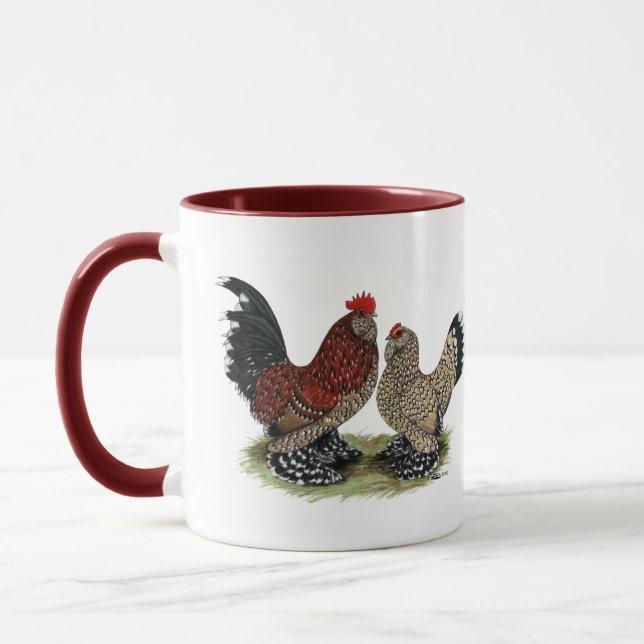 D'Uccle Bantams:  Mille Fleur Mug (Left)