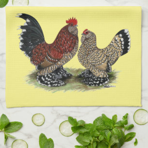 D'Uccle Bantams: Mille Fleur Tea Towel