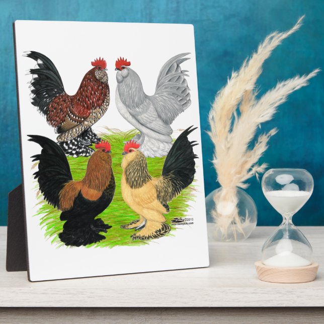 D'Uccles Four Roosters Plaque (Side)