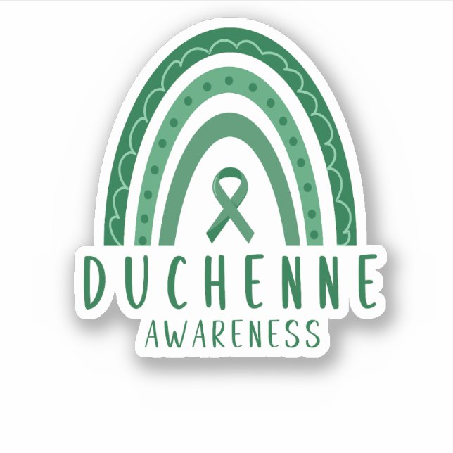 Duchenne Muscular Dystrophy DMD Rainbow Ribbon (Front)