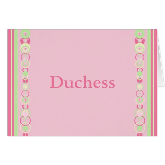 Duchess Modern Circles Name Card (Front Horizontal)