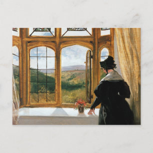 Duchess of Abercorn looking out of a window Postcard
