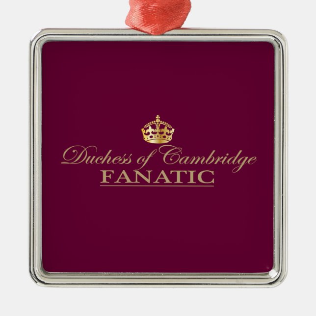 Duchess of Cambridge Fanatic Metal Tree Decoration (Front)