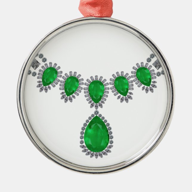 Duchess of Windsor's Emeralds Metal Tree Decoration (Front)