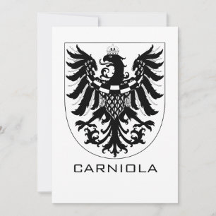 Duchy of Carniola Monochrome Heraldic Art Invitation