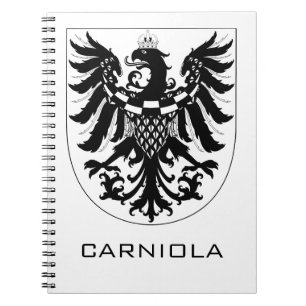 Duchy of Carniola Monochrome Heraldic Art Notebook