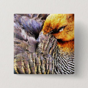 DUCK 15 CM SQUARE BADGE
