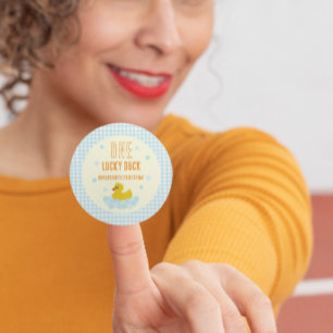 Duck 1st Birthday Classic Round Sticker